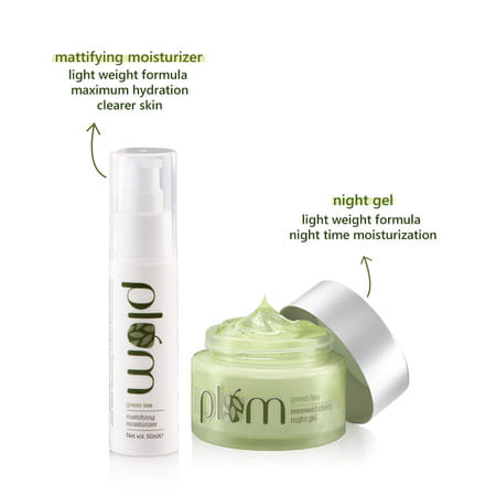 Plum Green Tea Moisture Duo Gift Set - Day Cream & Night Gel| Fights Acne | Maximum Hydration