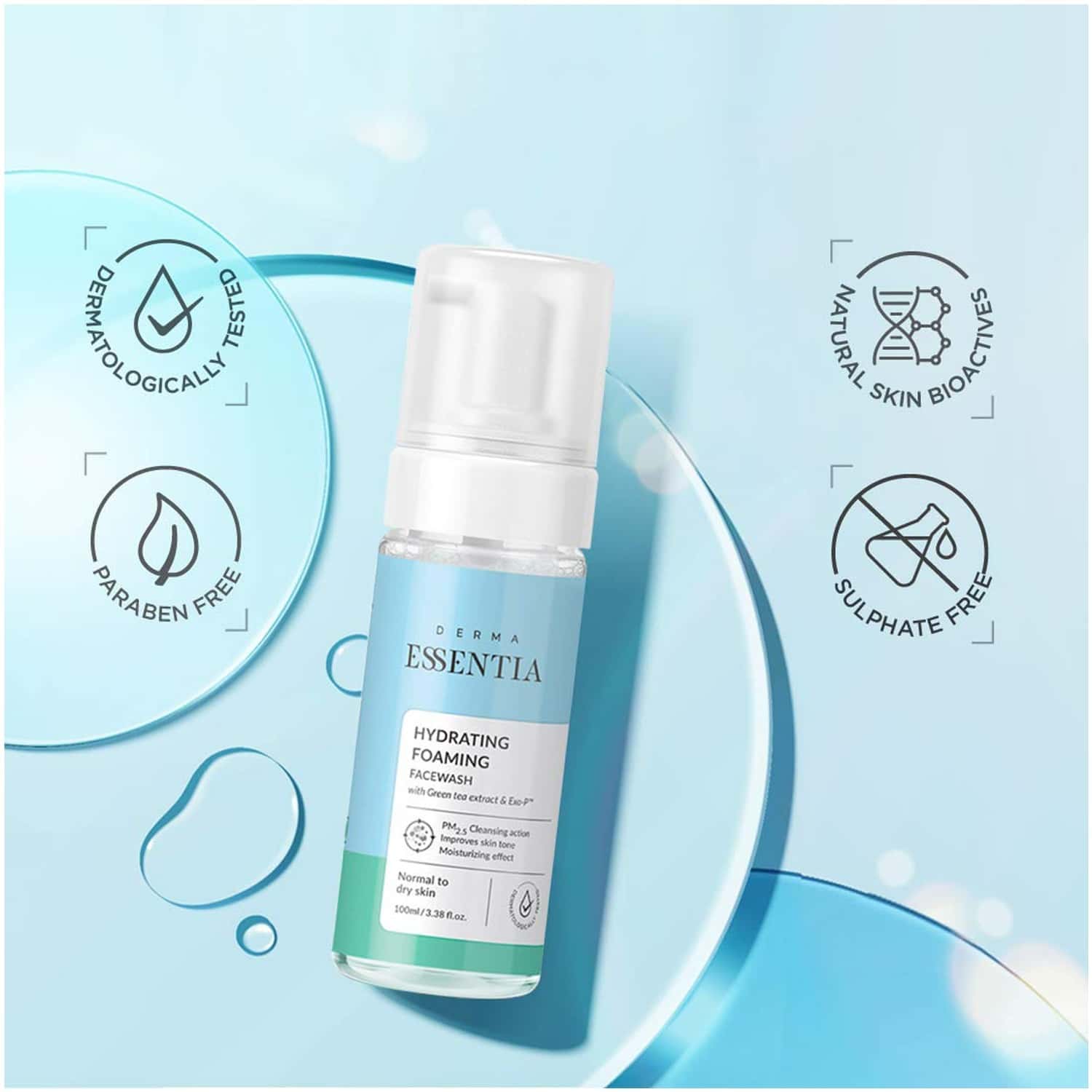 Buy DERMA ESSENTIA HYDRATING FOAMING FACE WASH 100 ML Online & Get