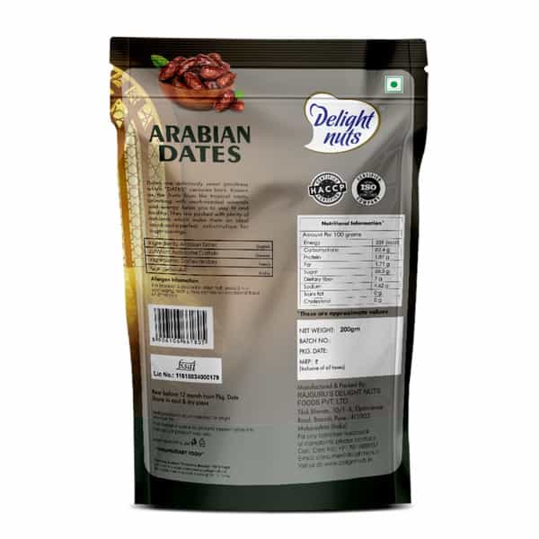 Delight Nuts Arabian Dates- Premium Quality 200Gm
