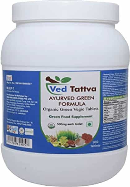 Ved Tattva Ayurvedic Green Formula Green Food For Healthy Living - 900 Tablets (Pack Of 5)