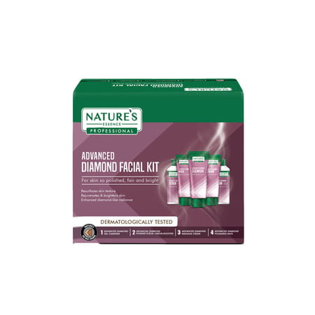 Nature'S Essence Brightening Diamond Facial Kit | Glowing Skin | Diamond & Saffron Infused | 450g