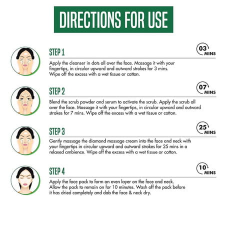 Nature'S Essence Brightening Diamond Facial Kit | Glowing Skin | Diamond & Saffron Infused | 450g