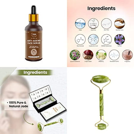 Tnw-The Natural Wash Combo With Jade Roller & Anti-Ageing Face Serum | For Fighting Signs Of Ageing