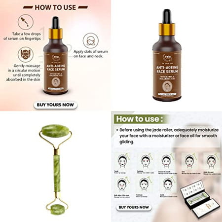 Tnw-The Natural Wash Combo With Jade Roller & Anti-Ageing Face Serum | For Fighting Signs Of Ageing