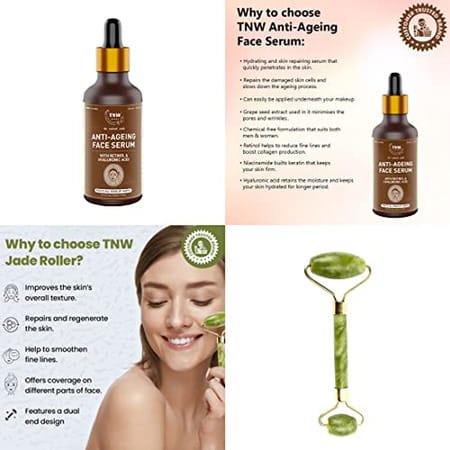Tnw-The Natural Wash Combo With Jade Roller & Anti-Ageing Face Serum | For Fighting Signs Of Ageing