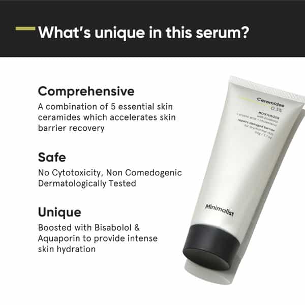 Ceramides 0.3% + Bisabolol Strengthens And Repair Skin Barrier | Hydrates & Soothes | Dry Skin - 50G