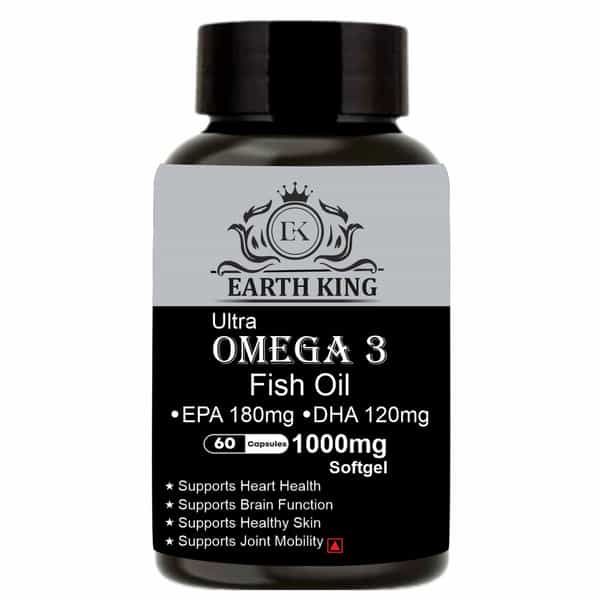 Earth King Ultra Omega 3 Fish Oil - 1000Mg - 60 Softgel Capsules