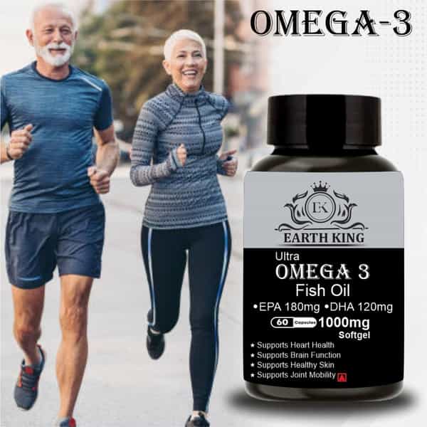 Earth King Ultra Omega 3 Fish Oil - 1000Mg - 60 Softgel Capsules