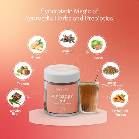 Cosmix My Happy Gut - 60g Jar And My Happy Gut - 60g Pouch (Pack Of 2)