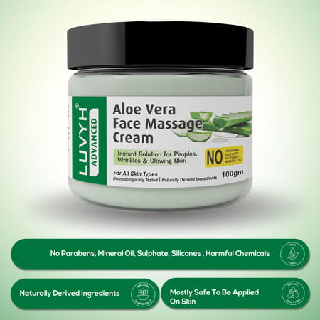 Luvyh Aloe Vera Face Massage Cream- 100gm