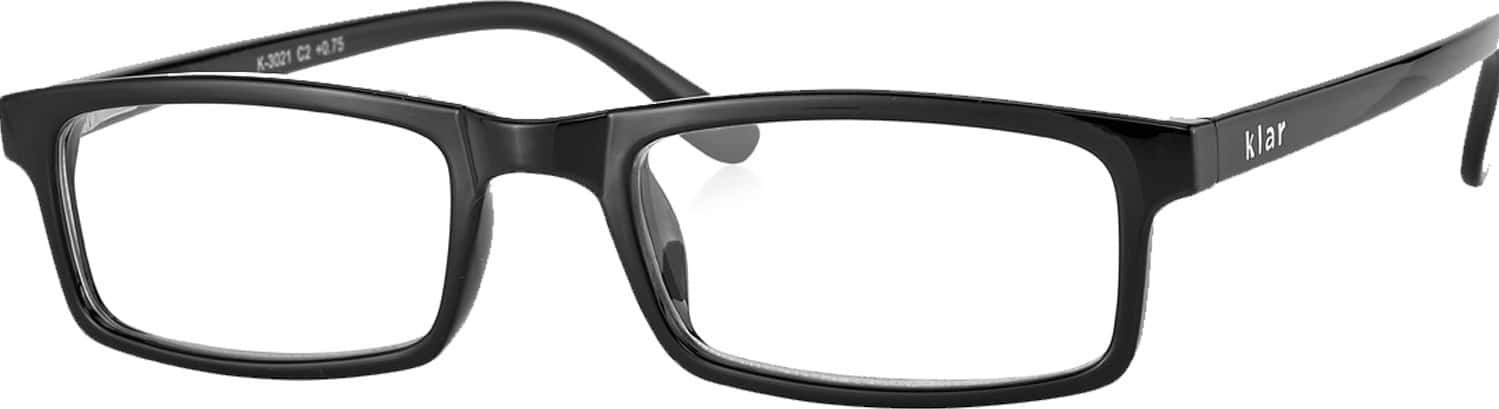Klar Eye Rectangle Full Rim Reading Glasses Men And Women +0.75 To +3.50+2.50 Power Matte Black