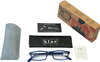 Klar Eye Rectangle Full Rim Reading Glasses Men And Women +0.75 To +3.50+2.50 Power Matte Black