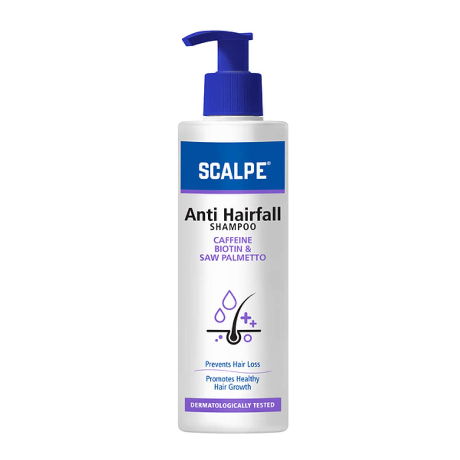 Scalpe Anti Hairfall Shampoo - Caffeine | Biotin | Saw Palmetto | Argan Oil -for Women & Men - 400ml