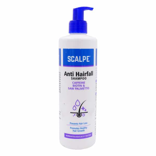 Scalpe Anti Hairfall Shampoo - Caffeine | Biotin | Saw Palmetto | Argan Oil -For Women & Men - 400Ml