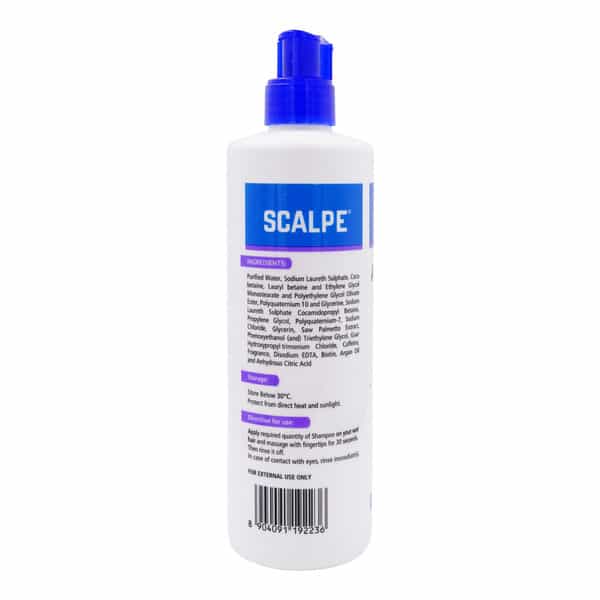 Scalpe Anti Hairfall Shampoo - Caffeine | Biotin | Saw Palmetto | Argan Oil -For Women & Men - 400Ml