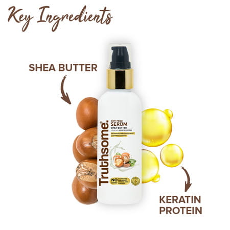 Truthsome Anti-Frizz Serum With Keratin Protein And Infused With The Goodness Of Shea Butter; 100 Ml