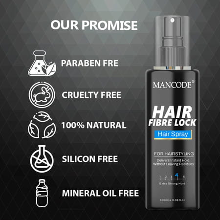 Mancode Hair Fiber Building Fiber 20Gm & Hair Fibre Lock Spray 100Ml Pack Of 2