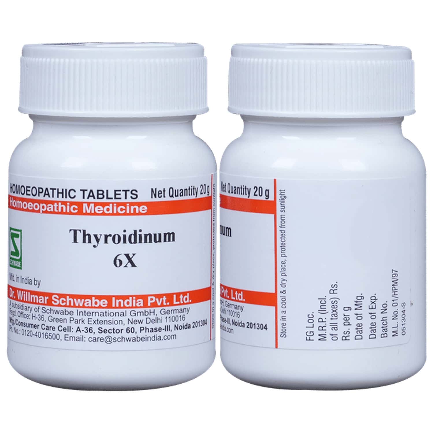 Dr. Willmar Schwabe India Thyroidinum Trituration Tablet 6x 20 No's