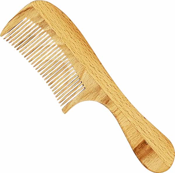 Sanfe Selfly Hair Comb - Half Wooden Hair Scalp Massager - 1 Piece