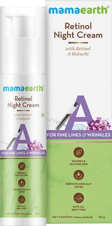 Mamaearth Retinol Night Cream For Women Retinol & Bakuchi Anti Aging - 50 G