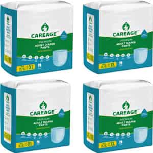 Careage Premium Adult Diaper Pants | Unisex | Waist Size (39-65 Inches) - Xl (40 Pieces)