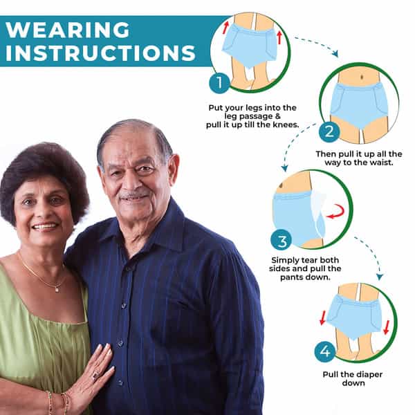 Careage Premium Adult Diaper Pants | Unisex | Waist Size (39-65 Inches) - Xl (40 Pieces)
