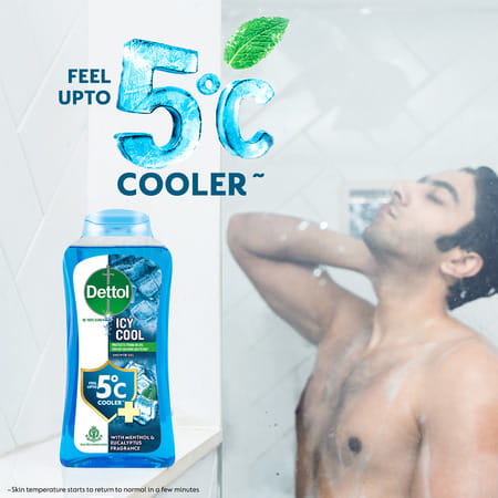 Dettol Icy Cool Body Wash And Shower Gel Bottle For Men | 250ml
