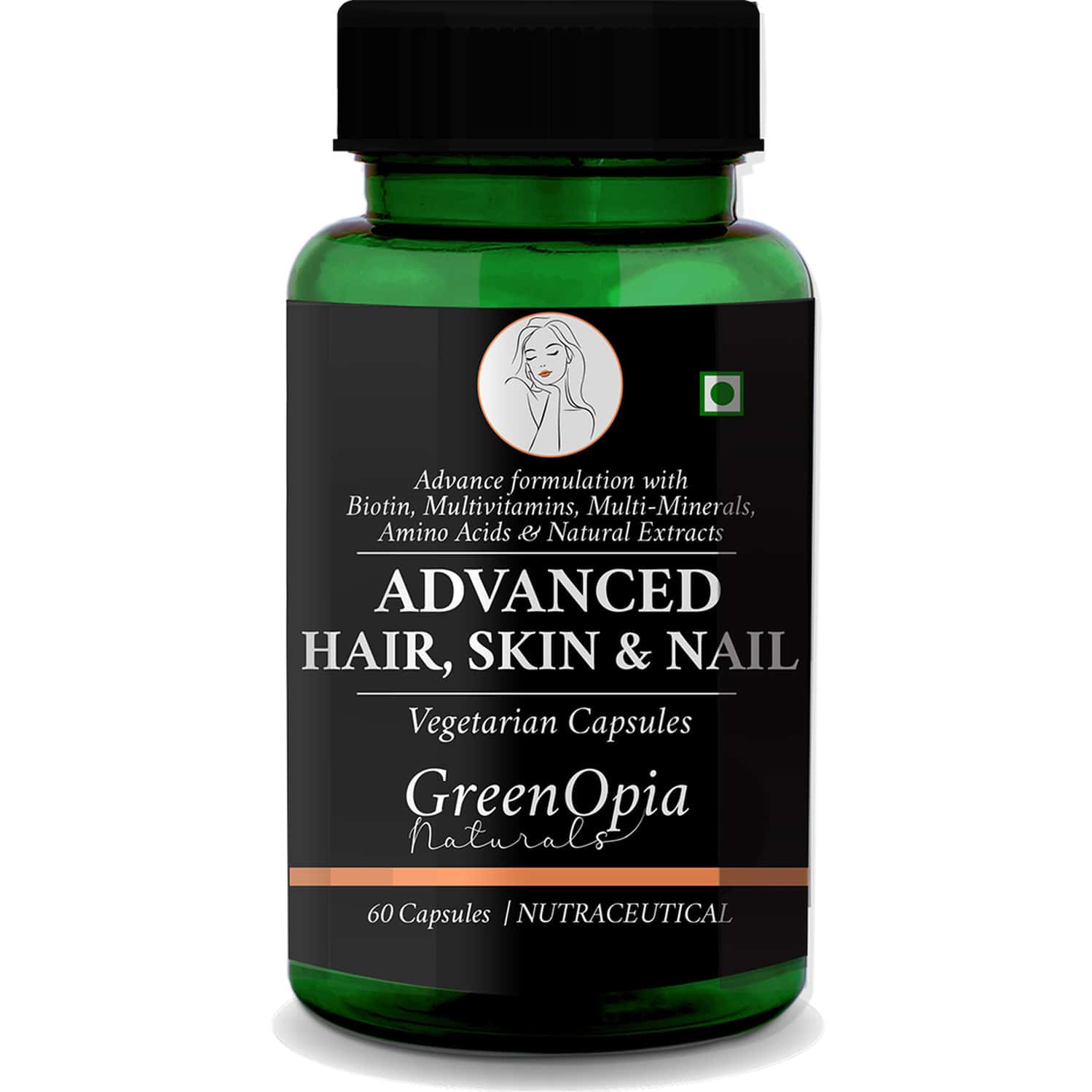 Greenopia Advanced Hair Skin & Nails 60 Vegetarian Capsules