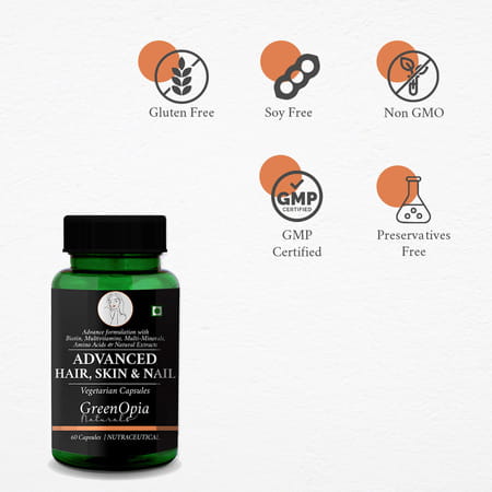 Greenopia Advanced Hair Skin & Nails 60 Vegetarian Capsules