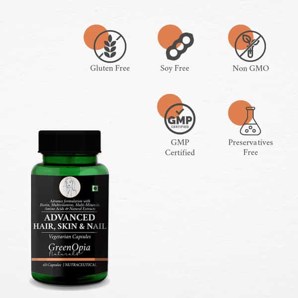 Greenopia Advanced Hair Skin & Nails 60 Vegetarian Capsules