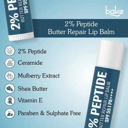Bake Peptide + Ceramide Brightening Lip Balm Spf 55 Pa++++ For Dry | Pigmented Lips (5G)