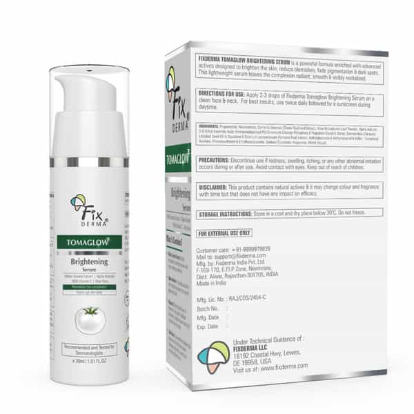 Fixderma Tomaglow Skin Brightening Face Serum Reduce Pigmentation & Dark Spots 30 Ml