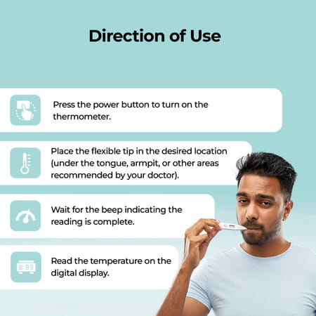 Pharmeasy Digital Thermometer Flexi Tip