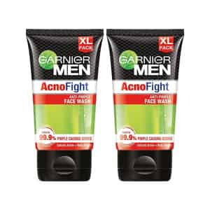 Garnier Men, Anti-pimple Face Wash, Repairs Skin & Balances Oils, Acnofight, 2 X 150g (pack Of 2)