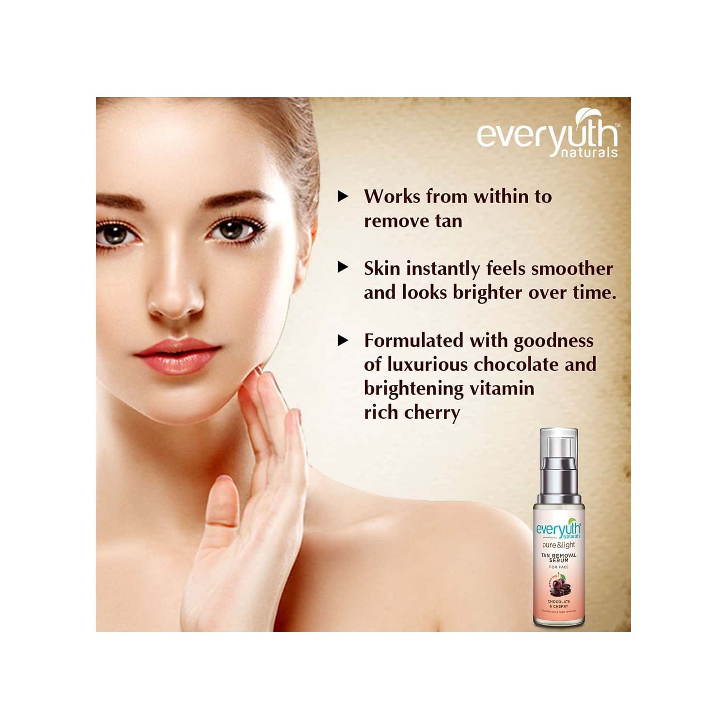 Buy EVERYUTH NATURALS TAN REMOVAL SERUM BOTTLE OF 30 ML Online & Get Upto 60 OFF at PharmEasy