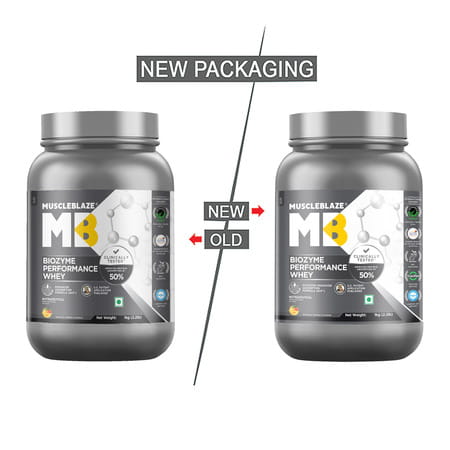 Muscleblaze Biozyme Performance Whey Protein, (Labdoor Usa Certified) (Magical Mango, 1kg / 2.2 Lb)