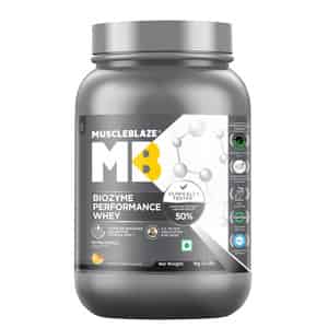Muscleblaze Biozyme Performance Whey Protein Powder | Magical Mango (1kg) | 25g Protein