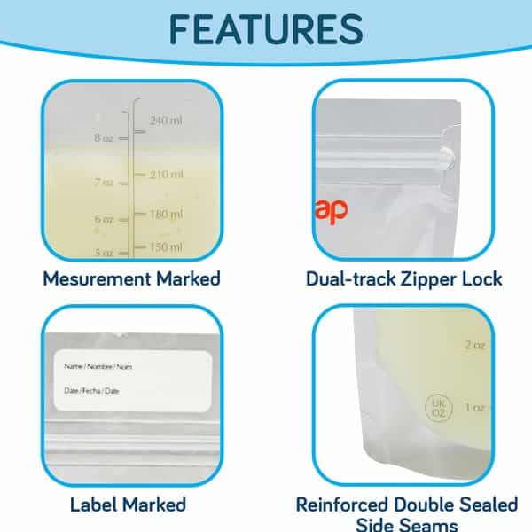 Luvlap Baby Breast Milk Storage Bags (Pack Of 25 Bags)