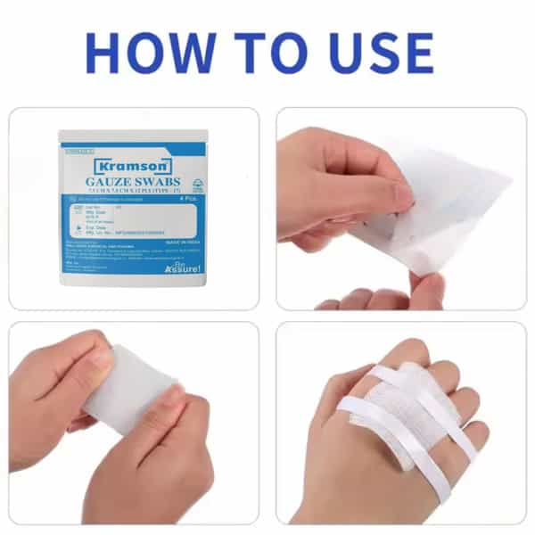 Kramson Gauze Swab 7.5Cmx7.5cmx12ply 4'S