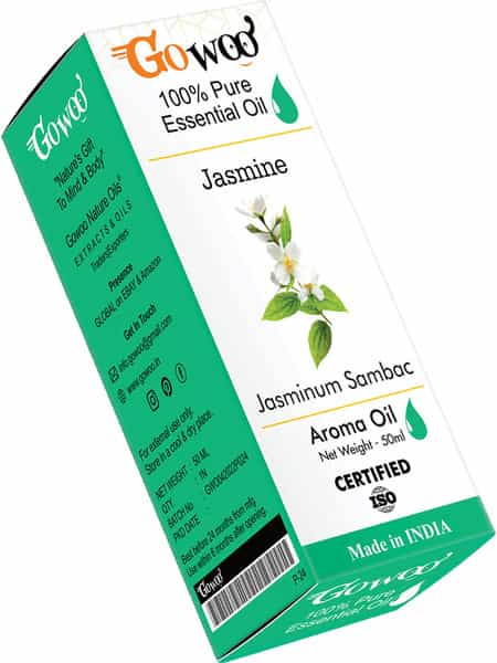 Go Woo 100% Pure Jasmine Sambac Oils For Hair Skin & Aromatherapy 100% Pure & Virgin Oils 50 Ml