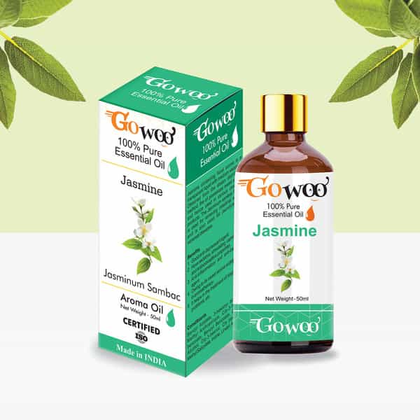 Go Woo 100% Pure Jasmine Sambac Oils For Hair Skin & Aromatherapy 100% Pure & Virgin Oils 50 Ml