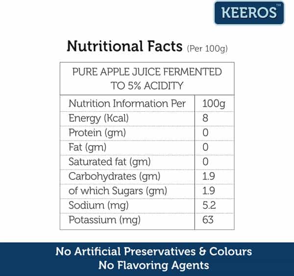 Keeros Apple Cider Vinegar With Mother Vinegar - 500Ml X Pack Of 2
