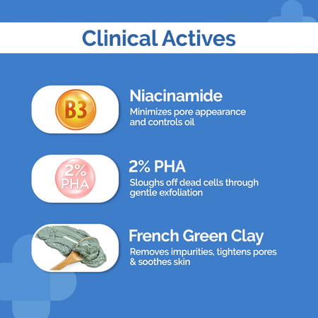 The Derma Co Pore Minimizing Clay Daily Face Wash With 1% Niacinamide & 2% Pha - 100Ml