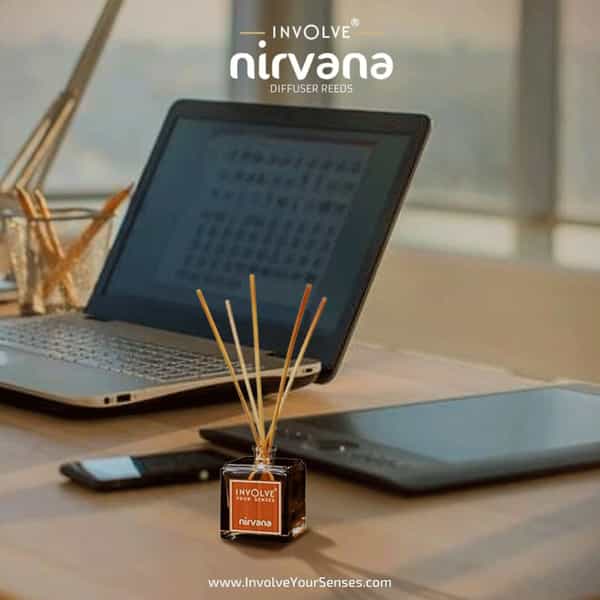 Involve Nirvana Reed Aroma Diffuser - Serenity -100Ml Oil + 15 Sticks & Dispensing Bottle - Inir03