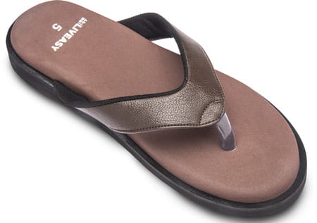 Liveasy Essentials Diabetic & Orthopedic Slippers (Style 2) - Women Brown- Size Uk-9
