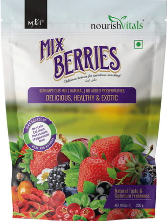 Nourishvitals Mix Berries Scrumptious Mix 200 G (Pack Of 2)