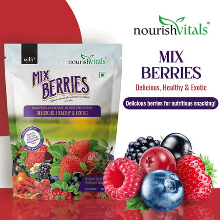 Nourishvitals Mix Berries Scrumptious Mix 200 G (Pack Of 2)
