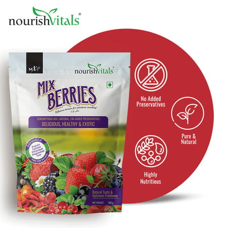 Nourishvitals Mix Berries Scrumptious Mix 200 G (Pack Of 2)