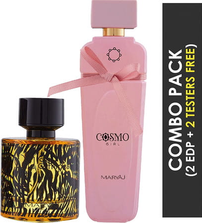 Maryaj Wild Stripes For Him Edp 100ml & Cosmo Girl For Her Edp 100ml Pack Of 2