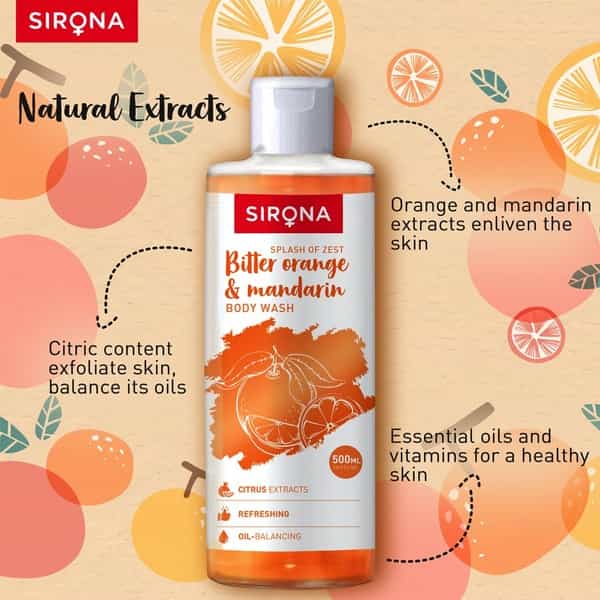 Sirona Body Wash With Bitter Orange And Mandarin - 500Ml